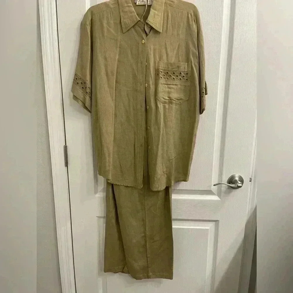 Button Up Top and Pant Set - Picture 1 of 13
